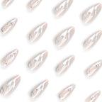 24 Pcs Long French Fire Nails with 1 Jelly Gel and 1 Nail File