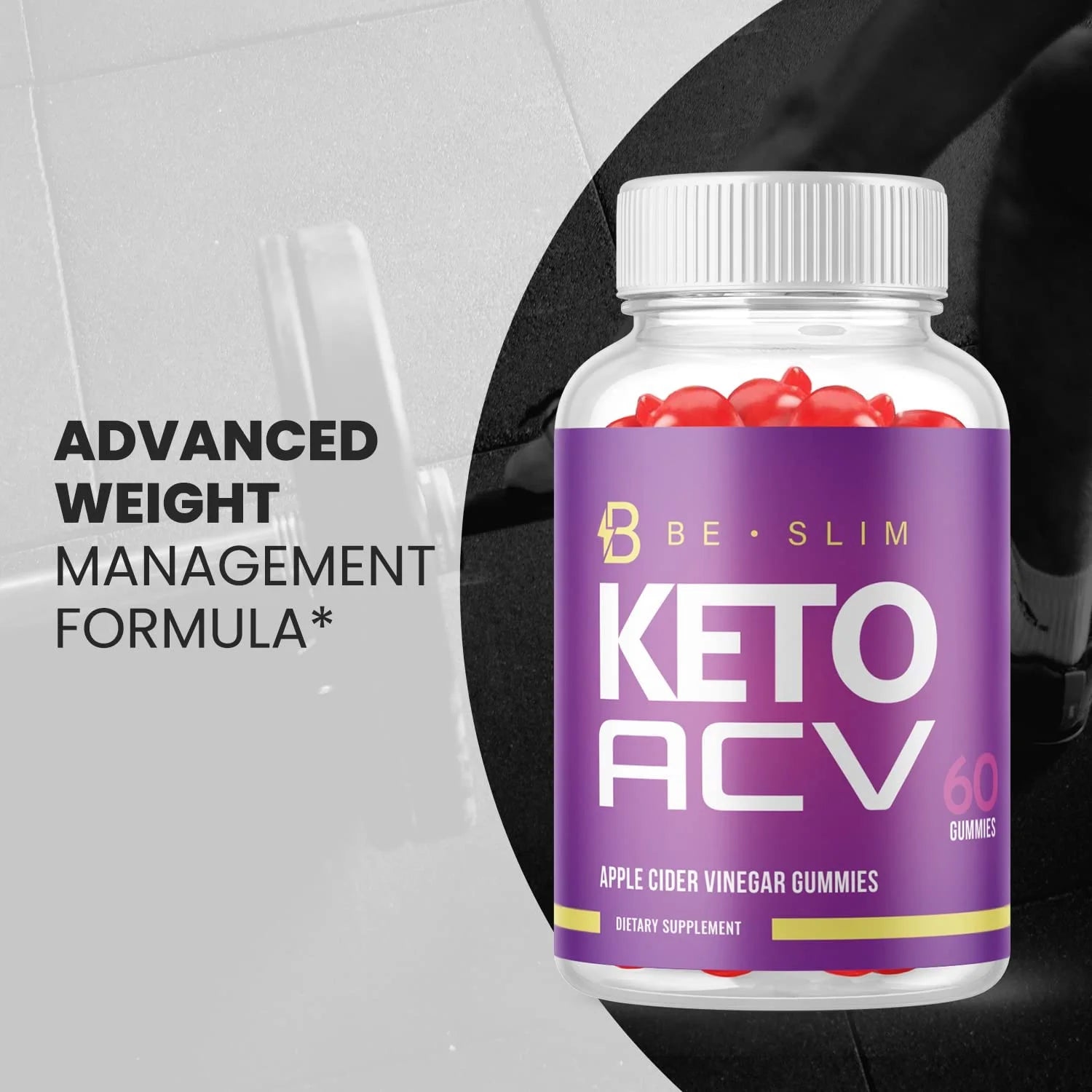 (5 Pack) Be Slim Keto ACV Gummies - Supplement for Weight Loss - Energy & Focus Boosting Dietary Supplements for Weight Management & Metabolism - Fat Burn - 300 Gummies