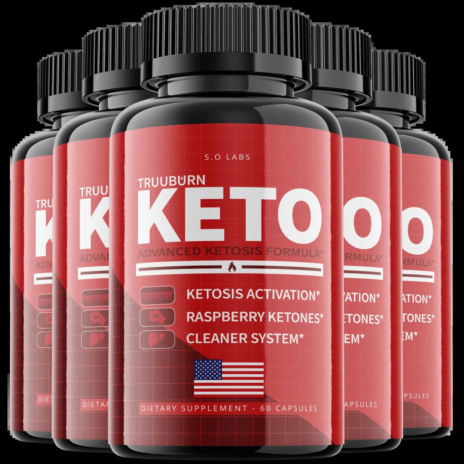 (5 Pack) Truuburn Keto Diet Pills with Truuburn Keto Advanced Formula True Burn Tablets for Appetite Control & Suppressants (300 Capsules)