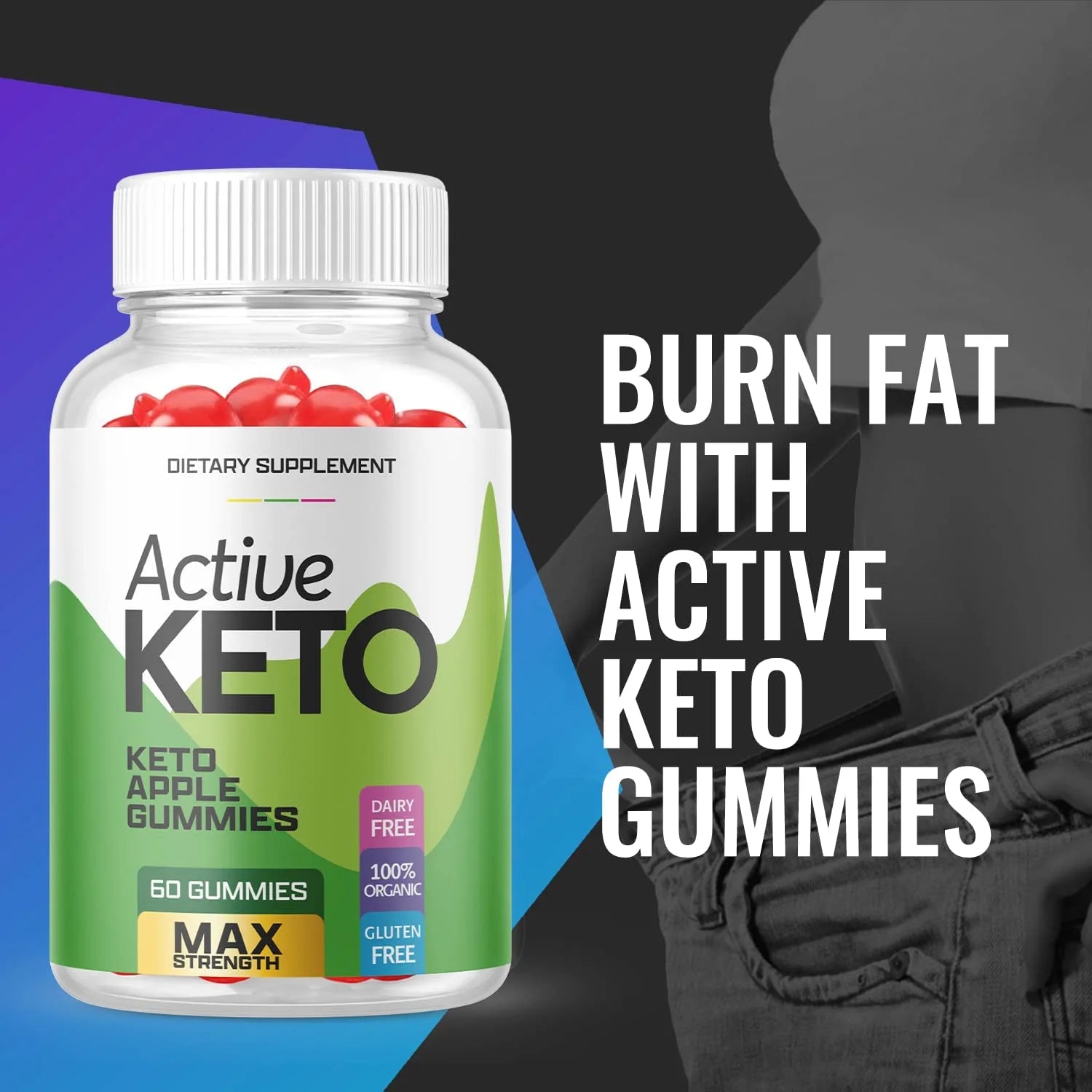 (5 Pack) Active Keto ACV Gummies - Supplement for Weight Loss - Energy & Focus Boosting Dietary Supplements for Weight Management & Metabolism - Fat Burn - 300 Gummies
