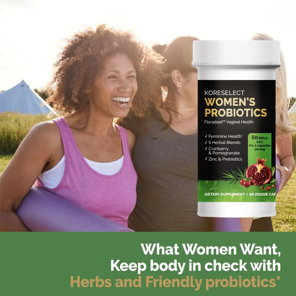 Probiotics for Women - Gut Health Supplements for Women, Vaginal Probiotics with Prebiotic Blend, Immune Support with Zinc - 60 Capsules