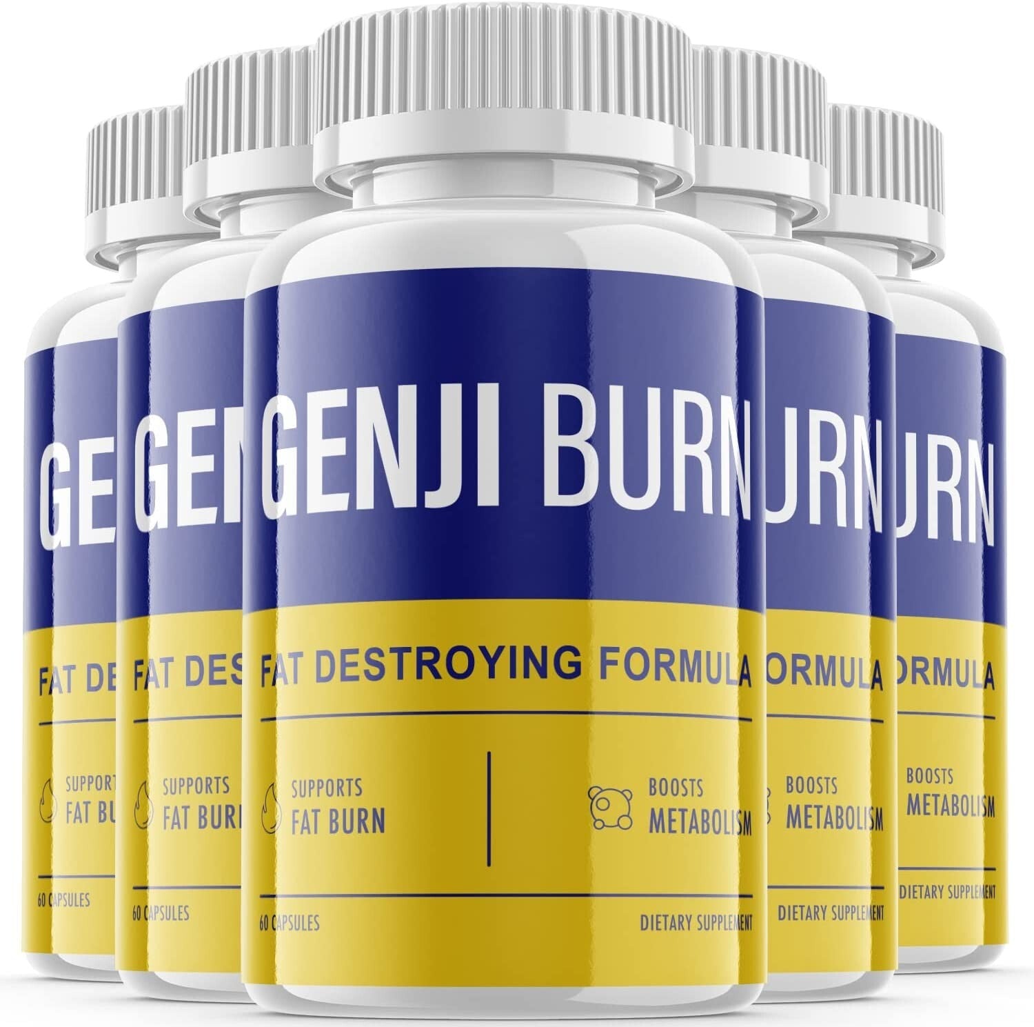 (5 Pack) Genji Burn Keto Pills - Support Weight Loss, Help Fat Burn-300 Capsules