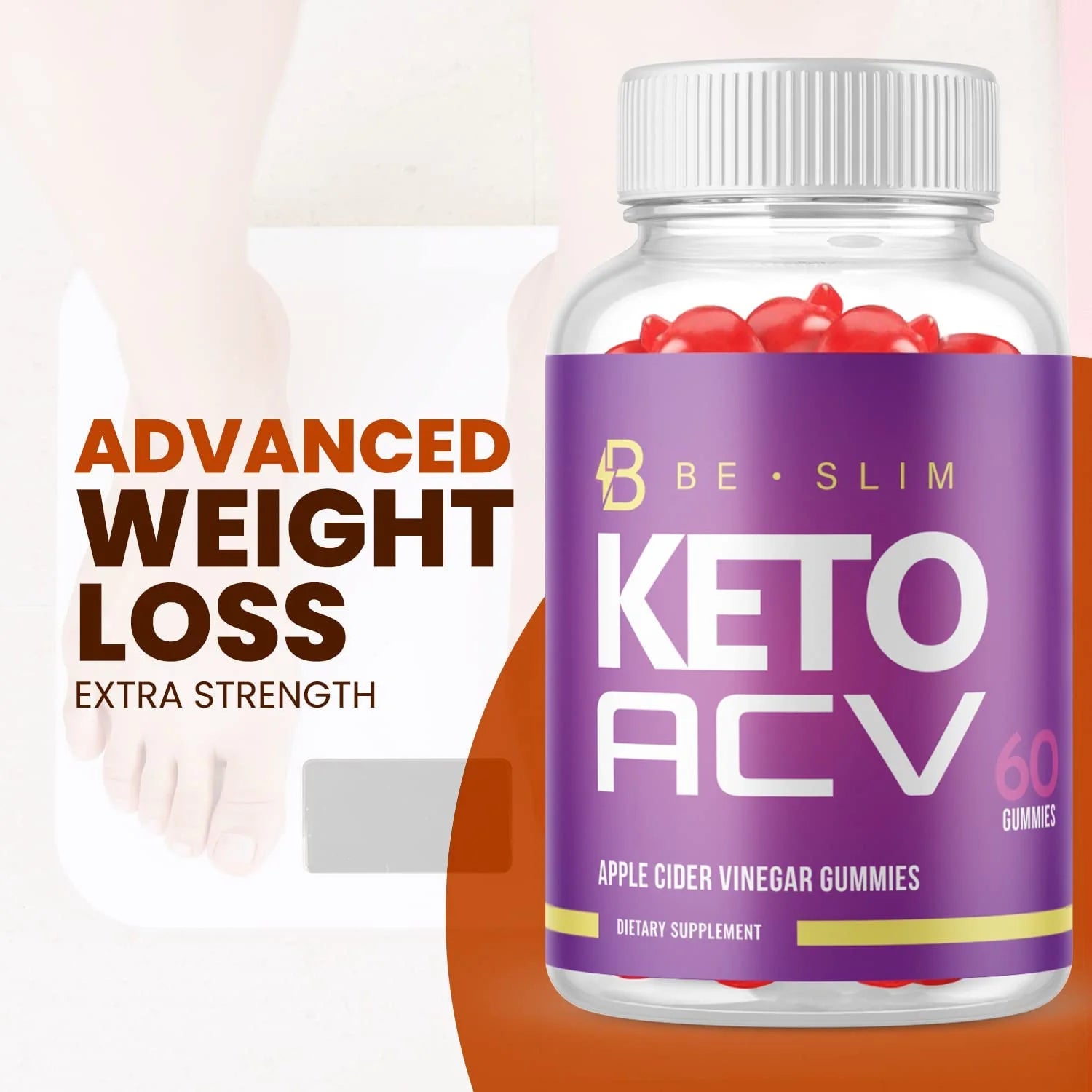 (5 Pack) Be Slim Keto ACV Gummies - Supplement for Weight Loss - Energy & Focus Boosting Dietary Supplements for Weight Management & Metabolism - Fat Burn - 300 Gummies