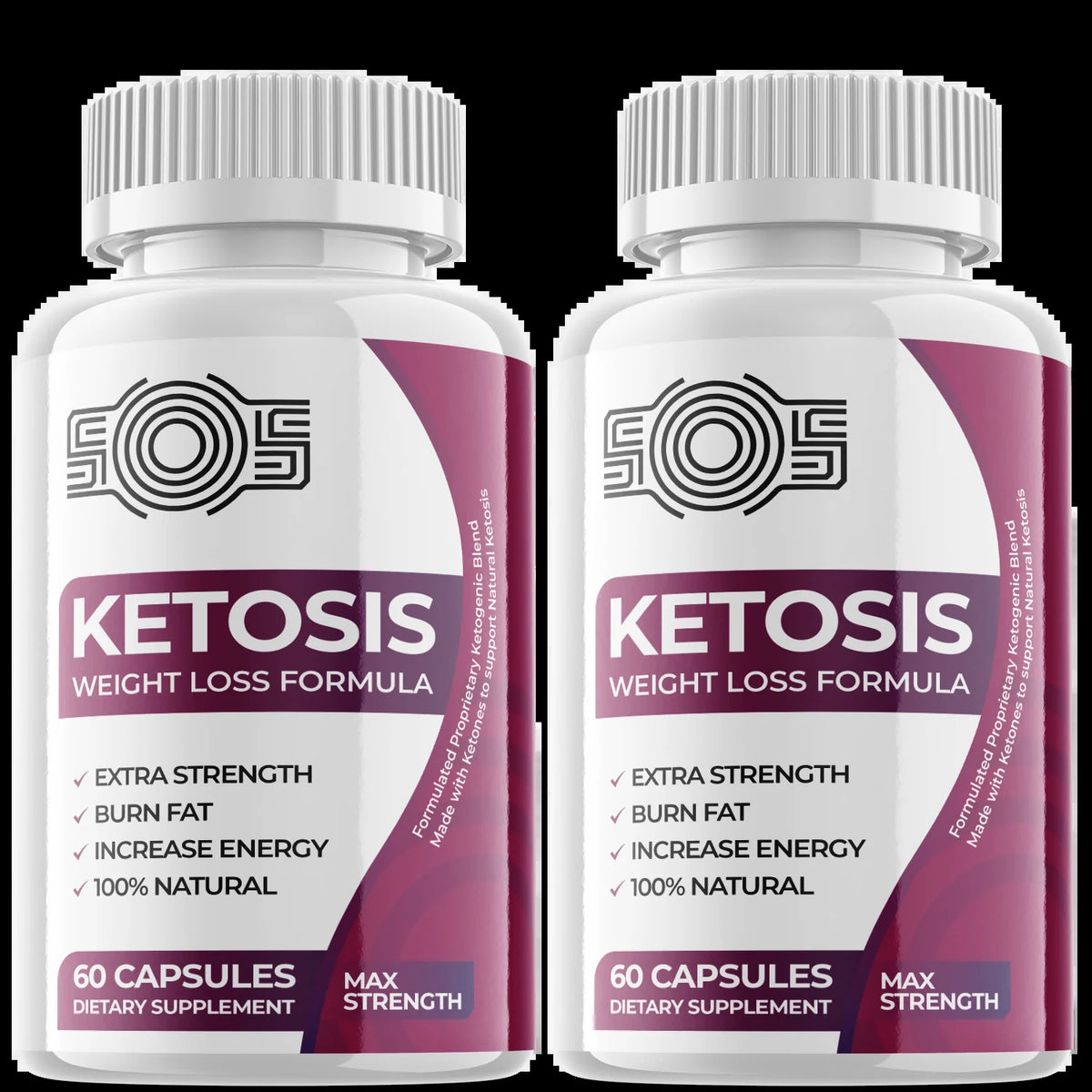 (2 Pack) SOS Ketosis - Keto Weight Loss Formula - Energy & Focus Boosting Dietary Supplements for Weight Management & Metabolism - Advanced Fat Burn Raspberry Ketones Pills - 120 Capsules