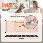 Dog Ramp Folding Ladder Anti-Slip High Adjustable Wooden Pet Ramp Removable for Small Old Dog Climbing Stairs Sofa Car