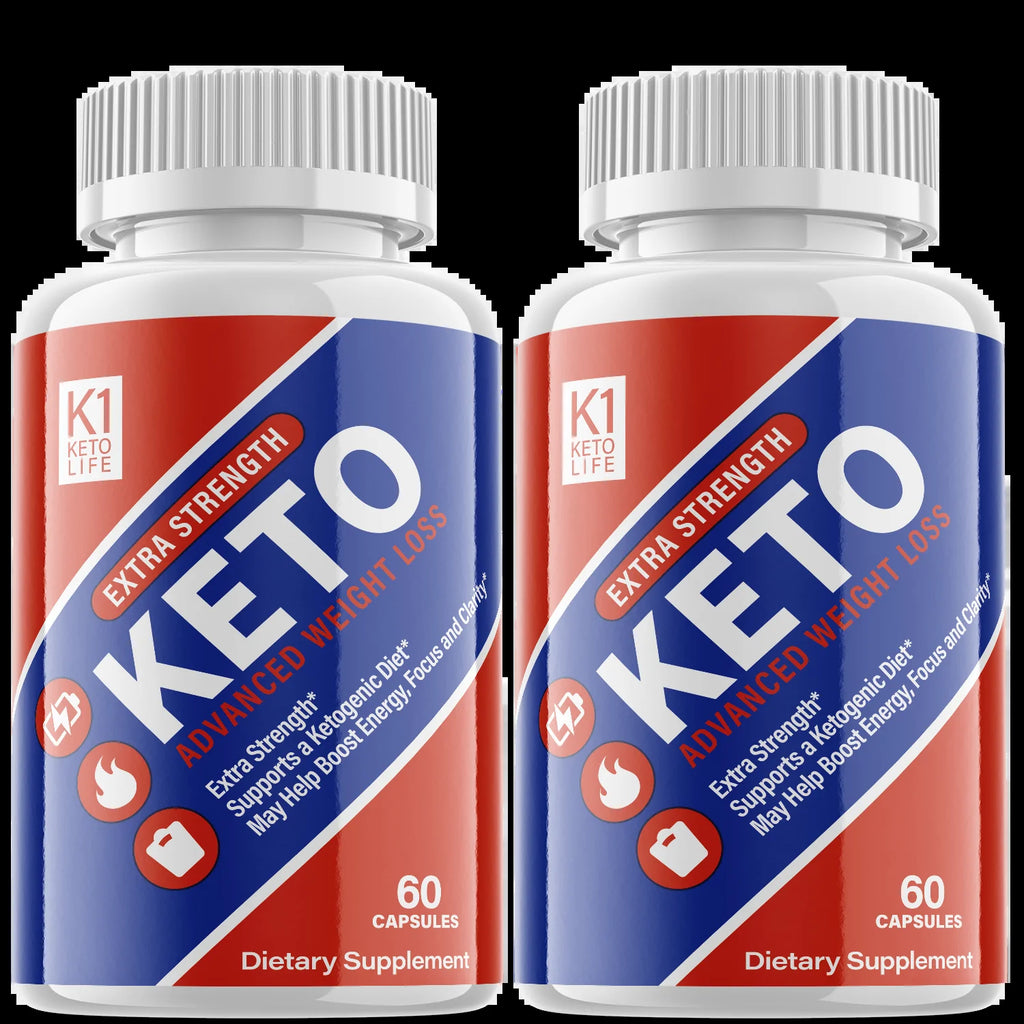 (2 Pack) K1 Keto Life - Supplement for Weight Loss - Energy & Focus Boosting Dietary Supplements for Weight Management & Metabolism - Advanced Fat Burn Raspberry Ketones Pills - 120 Capsules