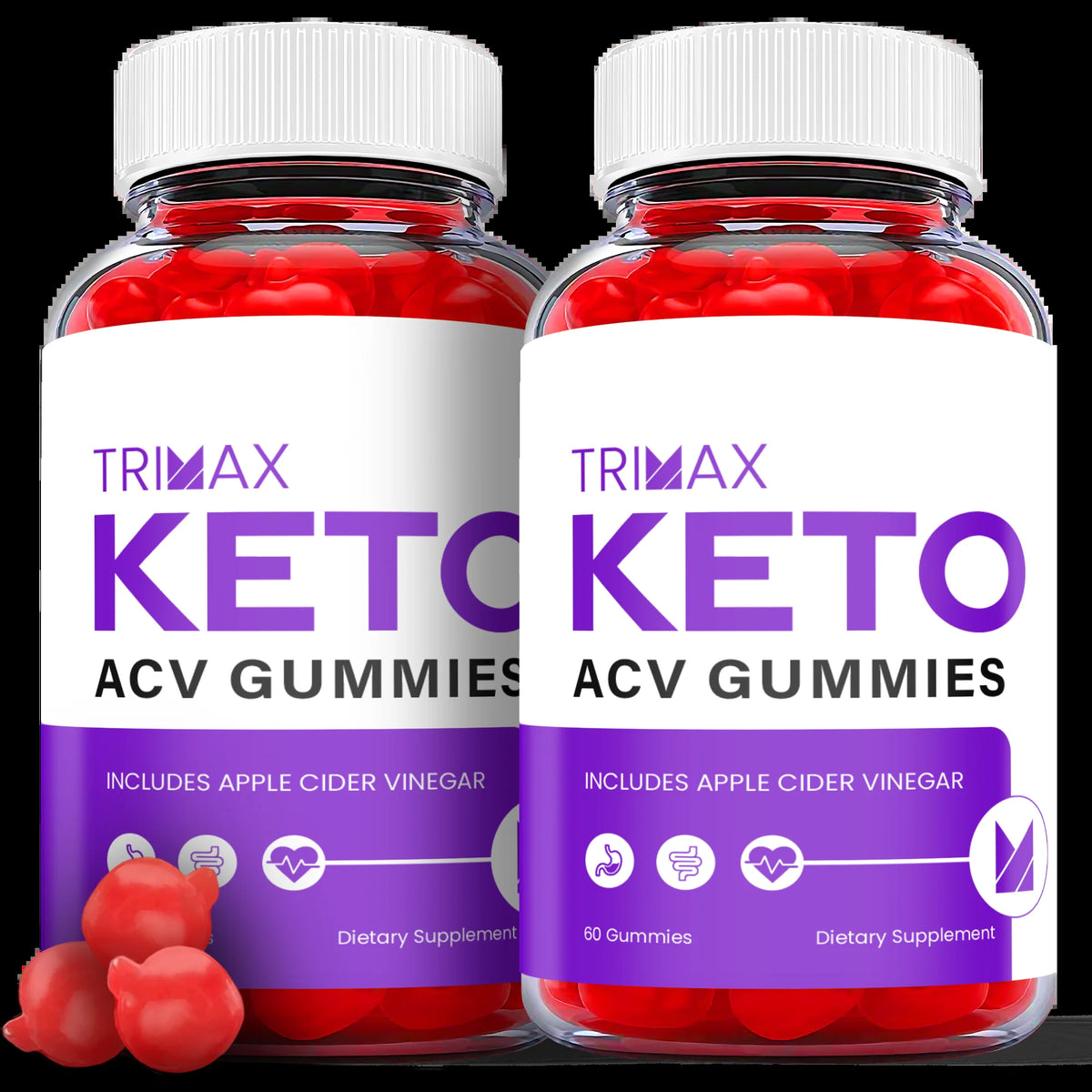 (2 Pack) Trimax Keto ACV Gummies - Supplement for Weight Loss - Energy & Focus Boosting Dietary Supplements for Weight Management & Metabolism - Fat Burn - 120 Gummies